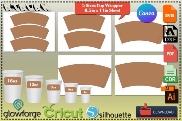 Coffee Paper Cup Wrapper Templates: Design, Cut, and Brand