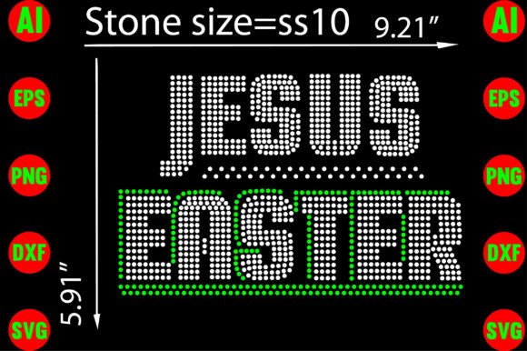 Easter Jesus Rhinestone Templates Design for Faith-Based Projects