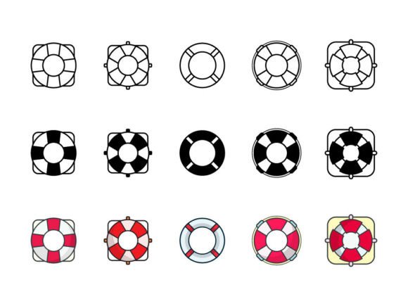Lifebuoy Icon Vector Design Templates: Simple, Modern & Scalable