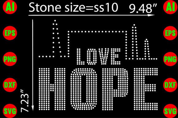 Love Hope Rhinestone Templates: A Sparkling Design Asset