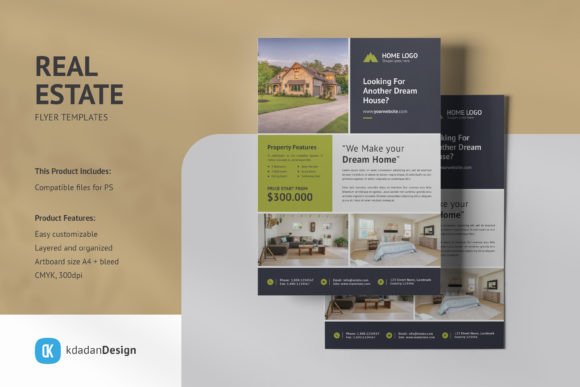 Modern Property Marketing: Real Estate Flyer PSD Templates Vol 073