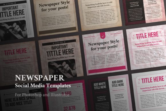 Newspaper Social Media Templates: A Timeless Style for Your Feed