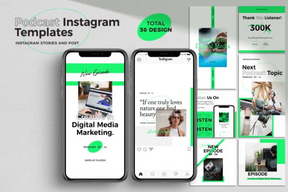 Promote Your Show: A Clean Podcast Instagram Pack