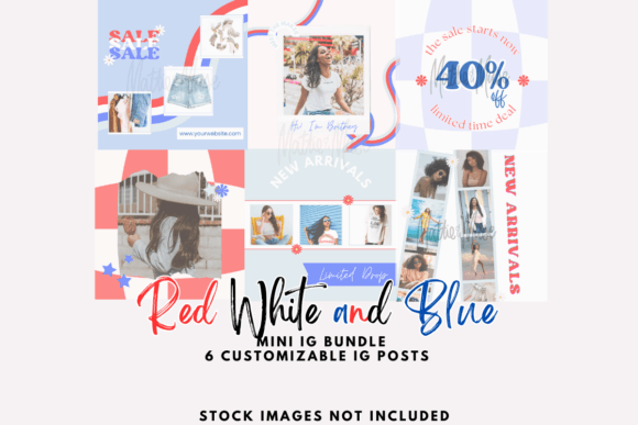 Red White and Blue Mini Social Templates: Elevate Your Brand