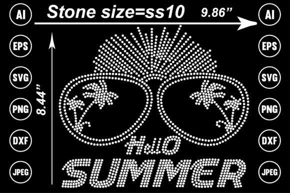 Summer Rhinestone Templates Design: Instant Sparkle for Your Projects